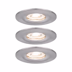 Paulmann 943.01, Spot lumineux encastrable, Ampoule(s) non remplaçable(s), 1 ampoule(s), LED, 2700 K, Fer brossé
