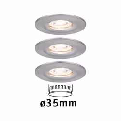 Paulmann 943.01 Spot lumineux encastrable Fer brossé Ampoule(s) non remplaçable(s) LED 4 W