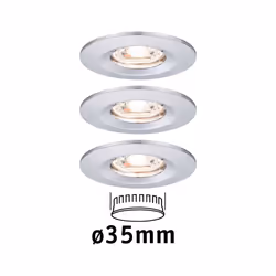 Paulmann 943.03 Spot lumineux encastrable Chrome Ampoule(s) non remplaçable(s) LED 4 W