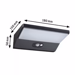 Paulmann 94335 éclairage extérieur Éclairage mural extérieur Ampoule(s) non remplaçable(s) LED 3,4 W Gris