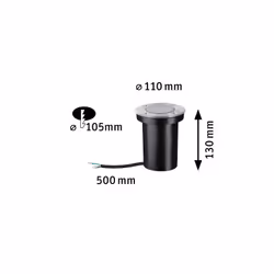 Paulmann 94390 éclairage extérieur Éclairage au sol extérieur GU10 Acier inoxydable - Vue supplémentaire 6