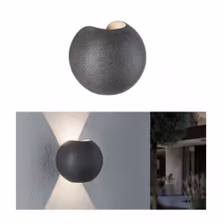 Paulmann 94499 éclairage extérieur Éclairage mural extérieur Ampoule(s) non remplaçable(s) LED Noir F