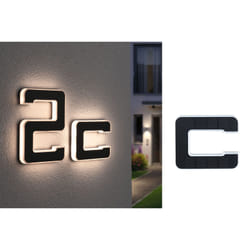 Paulmann Letter C Éclairage mural extérieur Ampoule(s) non remplaçable(s) LED Noir