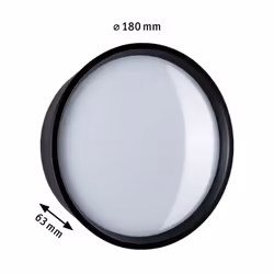 Paulmann 94696 éclairage extérieur Éclairage de mural/de plafond extérieur Ampoule(s) non remplaçable(s) LED Noir E