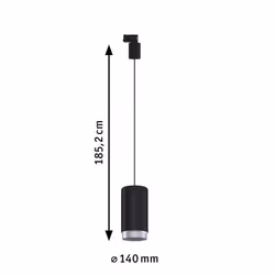 Paulmann Corus Spot lumineux sur rail Noir E27