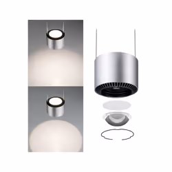 Paulmann 955.20 éclairage de plafond Noir, Chrome