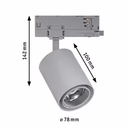 Paulmann Kratos Spot lumineux sur rail LED 28 W D
