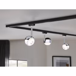 Paulmann Capsule II Spot lumineux sur rail Noir, Chrome LED
