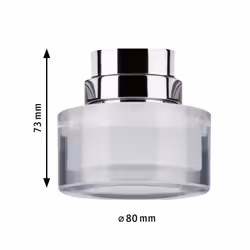 Paulmann 96809 spot d'éclairage Spot lumineux sur rail Chrome, Acier satin, Transparent Ampoule(s) non remplaçable(s) LED