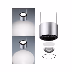 Paulmann Aldan éclairage en suspension Support flexible LED Noir, Chrome