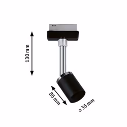Paulmann Pure II Spot lumineux sur rail Noir GU10