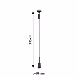 Paulmann DecoSystems éclairage en suspension Support flexible E14 Noir