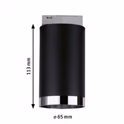 Paulmann Tube Spot lumineux sur rail Noir, Chrome GU10