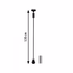 Paulmann 2Easy Spot lumineux sur rail Noir, Chrome E27