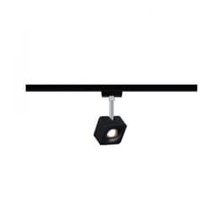 Paulmann Cube Spot lumineux sur rail Noir, Chrome LED