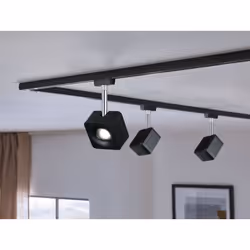 Paulmann Cube Spot lumineux sur rail Noir, Chrome LED 8 W - Vue supplémentaire 6