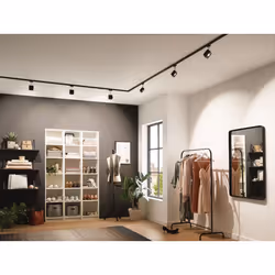 Paulmann Cube Spot lumineux sur rail Noir, Chrome LED 8 W - Vue supplémentaire 7