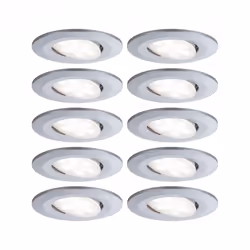 Paulmann 999.25, Spot lumineux encastrable, 10 ampoule(s), LED, 4000 K, 465 lm, Chrome