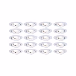 Paulmann 99997, Spot lumineux encastrable, LED, 3000 K, 450 lm, Blanc