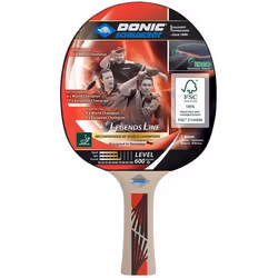 Donic Schildkröt Legends 600, Raquette de tennis de table, Rouge, Bois, Bois, Bois, 1 pièce(s)