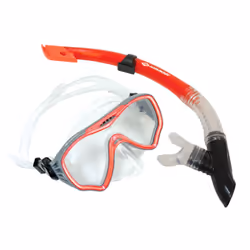 Schildkröt Funsports 940012, Adulte, Masque intégral, Plongée sous-marine, Noir, Rouge, Transparent, Silicone