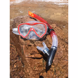 Schildkröt Funsports 940012 masque de plongée Noir, Rouge, Transparent Adulte
