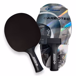 Donic Schildkröt CarboTec 3000, Raquette de tennis de table, École, salle de jeu et centre de loisirs, Noir, Unisexe, Charbon ...