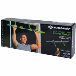 Schildkröt Fitness 960148 barre de traction avec extenseurs 100 kg Vert, Gris Porte