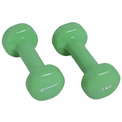 Schildkröt Fitness 960205, Haltère au poids fixe, Vert, Fonte, Vinyl, 1 kg, 2 pièce(s)