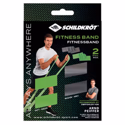 Schildkröt Fitness 960220 bande d'exercice Light resistance - Medium resistance Élastomère thermoplastique (TPE) Vert, Gris