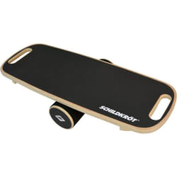 Planche déquilibre - Fitness - SCHILDKRÖT - Antidérapant - Diamètre 11 cm - 735 x 28 cm - WOODEN BALANCE BOARD