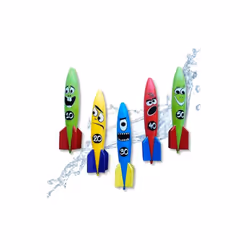 Rocket divers set, 5 fusées sous-marines, jouet de plongée pour enfants à partir de 5 ans, idéal pour piscine ou baig - Schildkröt