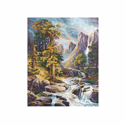 Schipper Paysage de hautes montagnes, Peintures inclus, Garçon/Fille, Couleur par kit de peinture par numéros