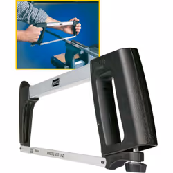 traits Acier spécial haute performance HSS · DIN 6494 Forme A · Lame de scie · 24 dents/pouce. · 300 mm de long. · Denture su ...