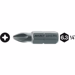 enquête Hazet 2215-PH2 Entraînement: hexagone massif 6.3 mm (1/4") Sortie: cruciforme Phillips - PH 2 Longueur: 25 mm Contenu ...