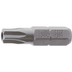 Hazet - Embout-tournevis (bit) 2223-T15H ∙ Hexagone massif 1/4 pouce (6,3 mm) ∙ Profil torx® « tamper résistant » ∙ Taille T15H