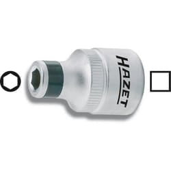 Adaptateur dembout HAZET - 2250-4 Propulseur 1-2 (12.5 mm) Sortie 1-4 (6.3 mm) - Chrome - 35 mm
