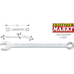 Clé mixte 600N-6 ∙ Profil Traction à 12 pans extérieurs ∙ Taille 6 mm