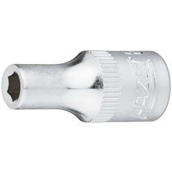 Hazet - Douille 850-4 ∙ Carré creux 1/4 pouce (6,3 mm) ∙ Profil Traction à 6 pans extérieurs ∙ Taille 4 mm