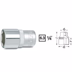 HAZET 850-5.5, 1 pièce(s), 25,4 / 4 mm (1 / 4"), Sulfate de chondroïtine, 25 mm, 11 g