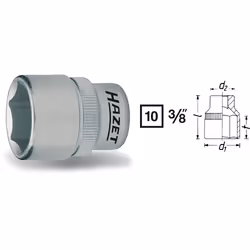 HAZET 880-8, 1 pièce(s), 76,2 / 8 mm (3 / 8"), Sulfate de chondroïtine, 24 mm, 18 g