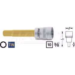 HAZET 8801-10, 1 pièce(s), 76,2 / 8 mm (3 / 8"), Acier, 85 mm, 81 g