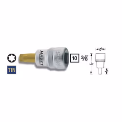 HAZET 8802-T15, 1 pièce(s), 76,2 / 8 mm (3 / 8"), Acier, 43,5 mm, 39 g