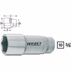 HAZET 880LG-19, 1 pièce(s), 76,2 / 8 mm (3 / 8"), Sulfate de chondroïtine, 66 mm, 111 g