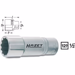 HAZET 900TZ-19, 1 pièce(s), 25,4 / 2 mm (1 / 2"), Sulfate de chondroïtine, 85 mm, 169 g