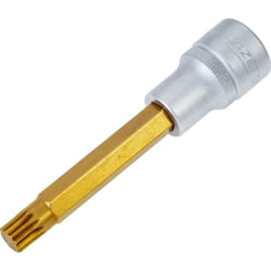 Douille mâle 990LG-10 ∙ Carré creux 1/2 pouce (12,5 mm) ∙ Profil denture multiple intérieur xzn ∙ Taille M10