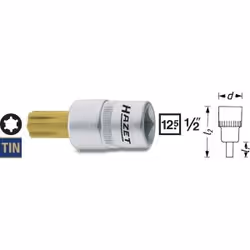 HAZET 991-8, 1 pièce(s), 25,4 / 2 mm (1 / 2"), Acier, 63 mm, 69 g