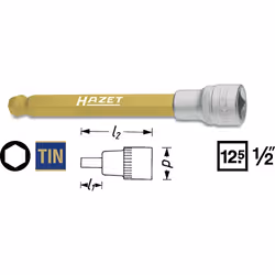 HAZET 986KK-8, 1 pièce(s), 25,4 / 2 mm (1 / 2"), Acier, 140 mm, 109 g