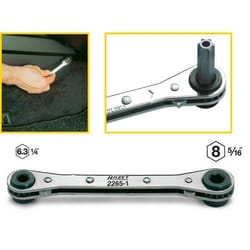 Hazet - Cliquet réversible pour embouts-tournevis - 2265-1 - Acier chromé - Longueur: 140 mm