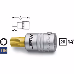 HAZET 1012-T90, 1 pièce(s), 76,2 / 4 mm (3 / 4"), Acier, 80 mm, 250 g